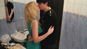 Teens fuck in a bath